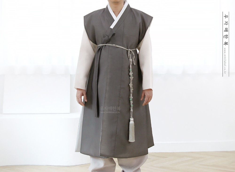 [Qm3006 그레이브라운 쾌자, 성인 남자 한복]